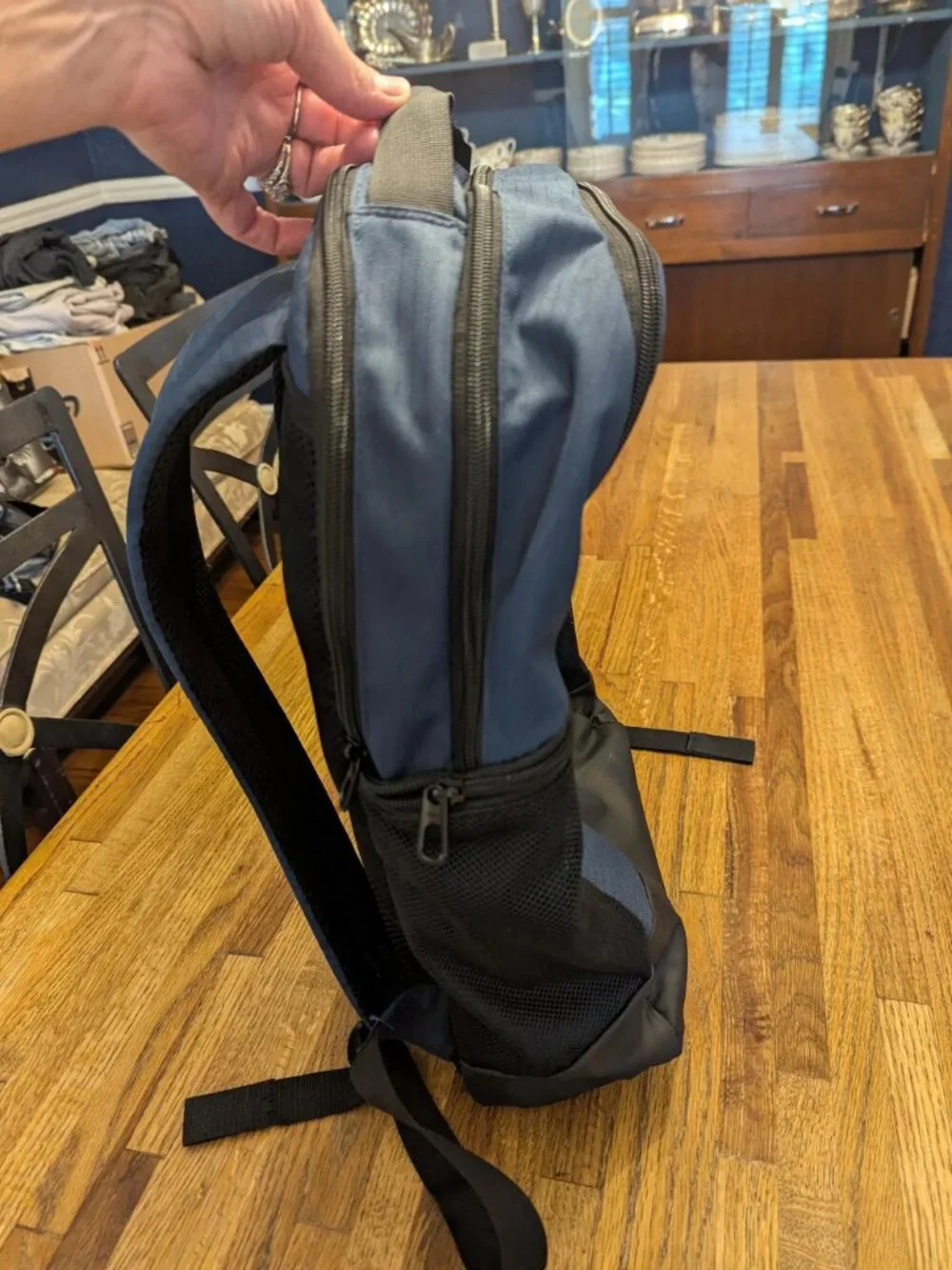 NBC Tokyo Olympics Nike Backpack Black and Blue 3 Zipper Sections